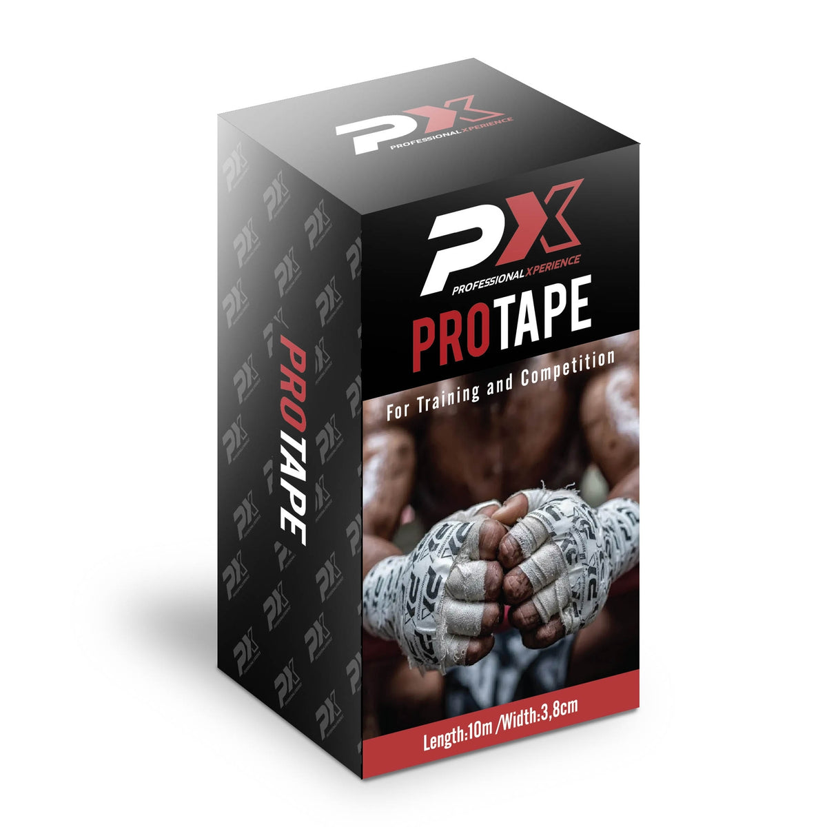 PX 3er Pack Pro Tape weiß, 10 Meter x 3,8 cm Breite, Boxen MMA Kampfsport