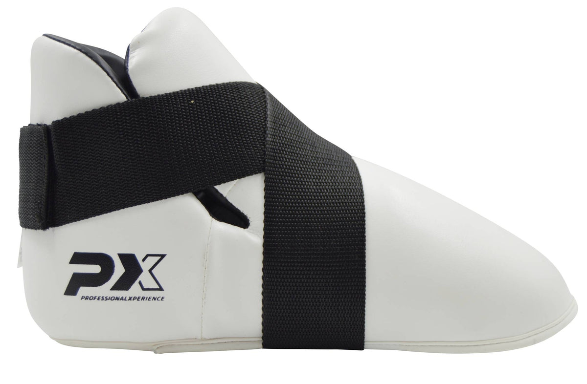 Fußschutz weiß Kunstleder mit Klettverschluss - Karate, Taekwondo