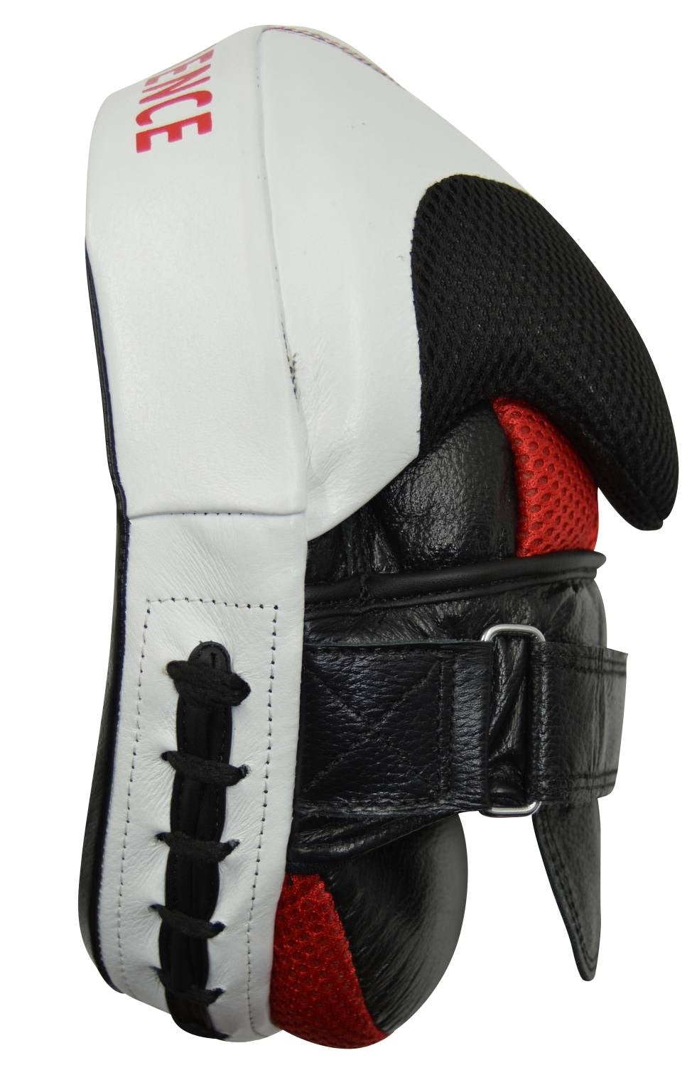 Handpratze Professional GEL Leder schwarz-weiß-rot (Paar)