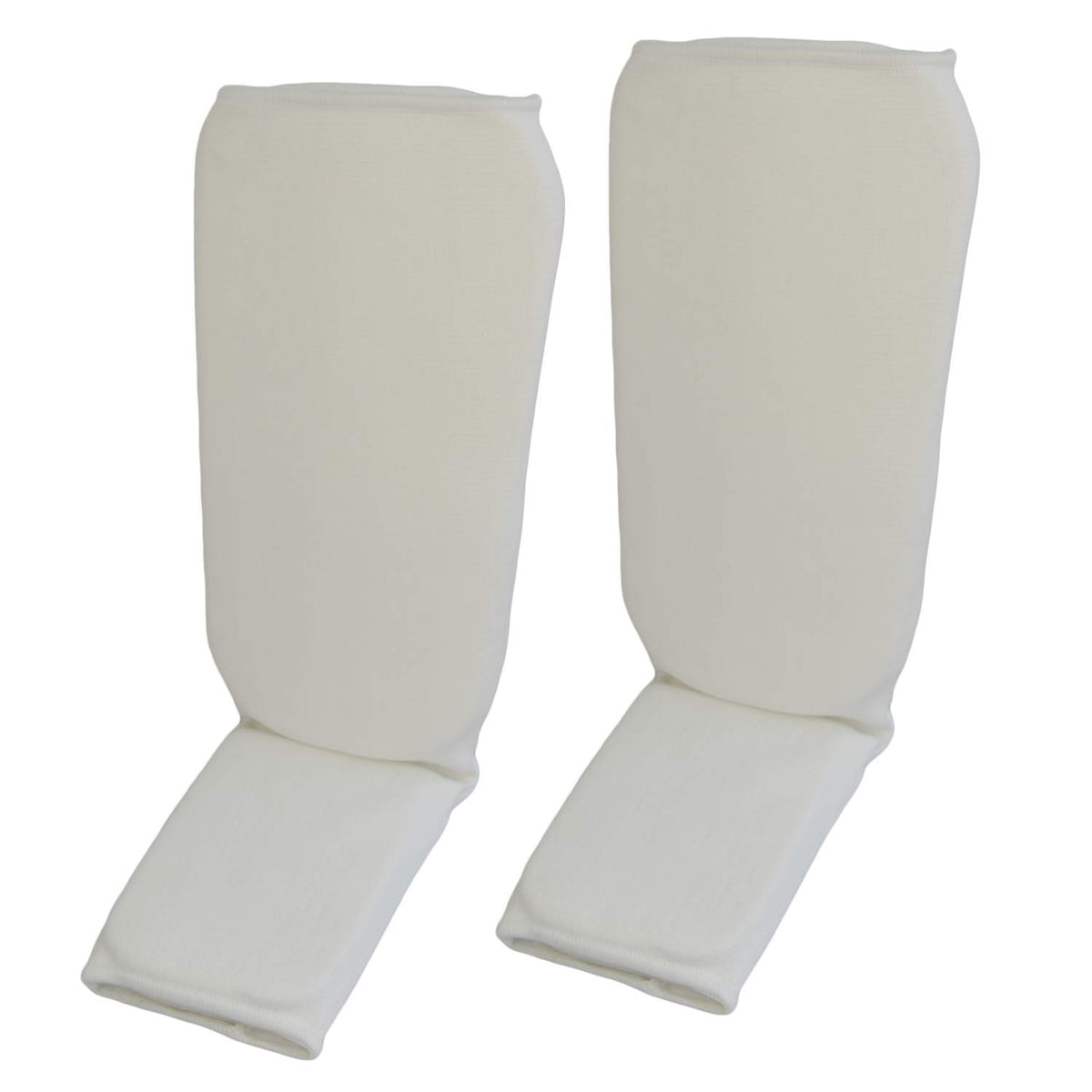 Schienbein-Spannschoner weiß Stoff - Stretch-Material mit Schutzpolsterung