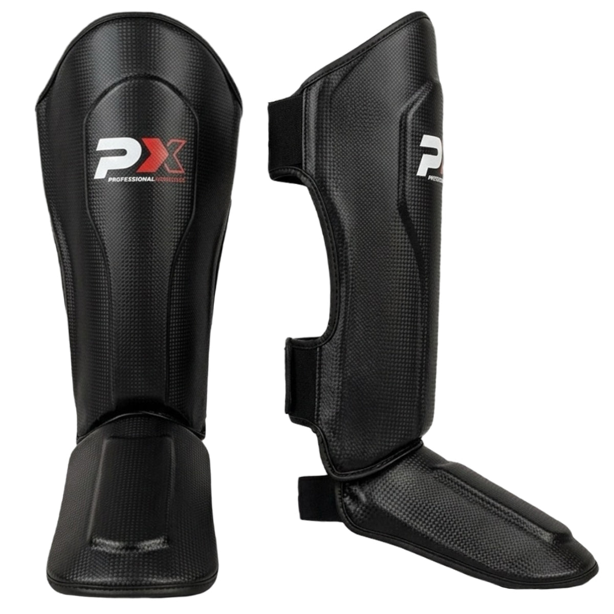 PX Schienbein-Spannschutz FIGHT PRO Kunstleder schwarz