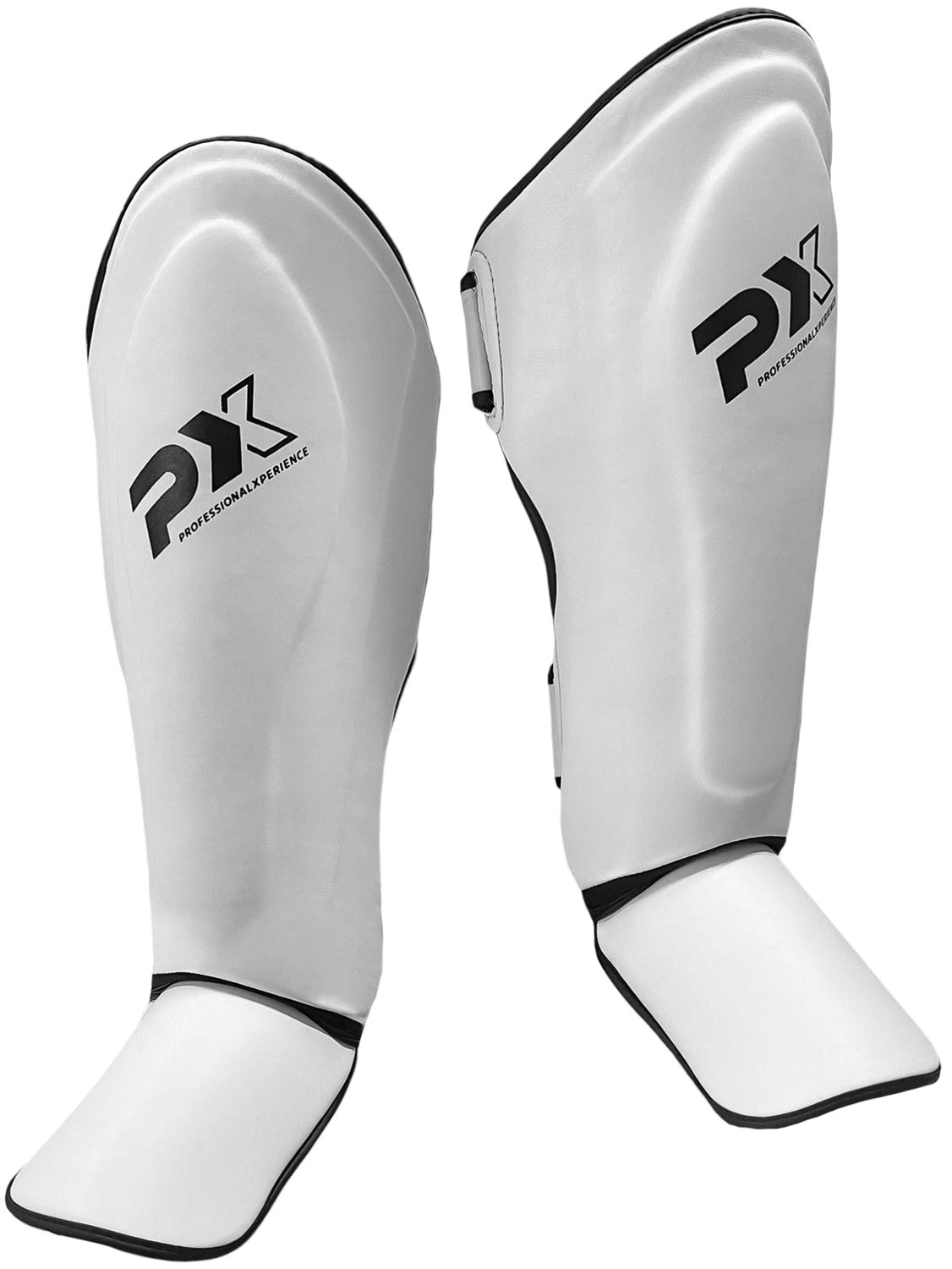 PX Schienbein-Spannschutz FIGHT PRO Kunstleder ergonomische Passform – mit Klettverschluss