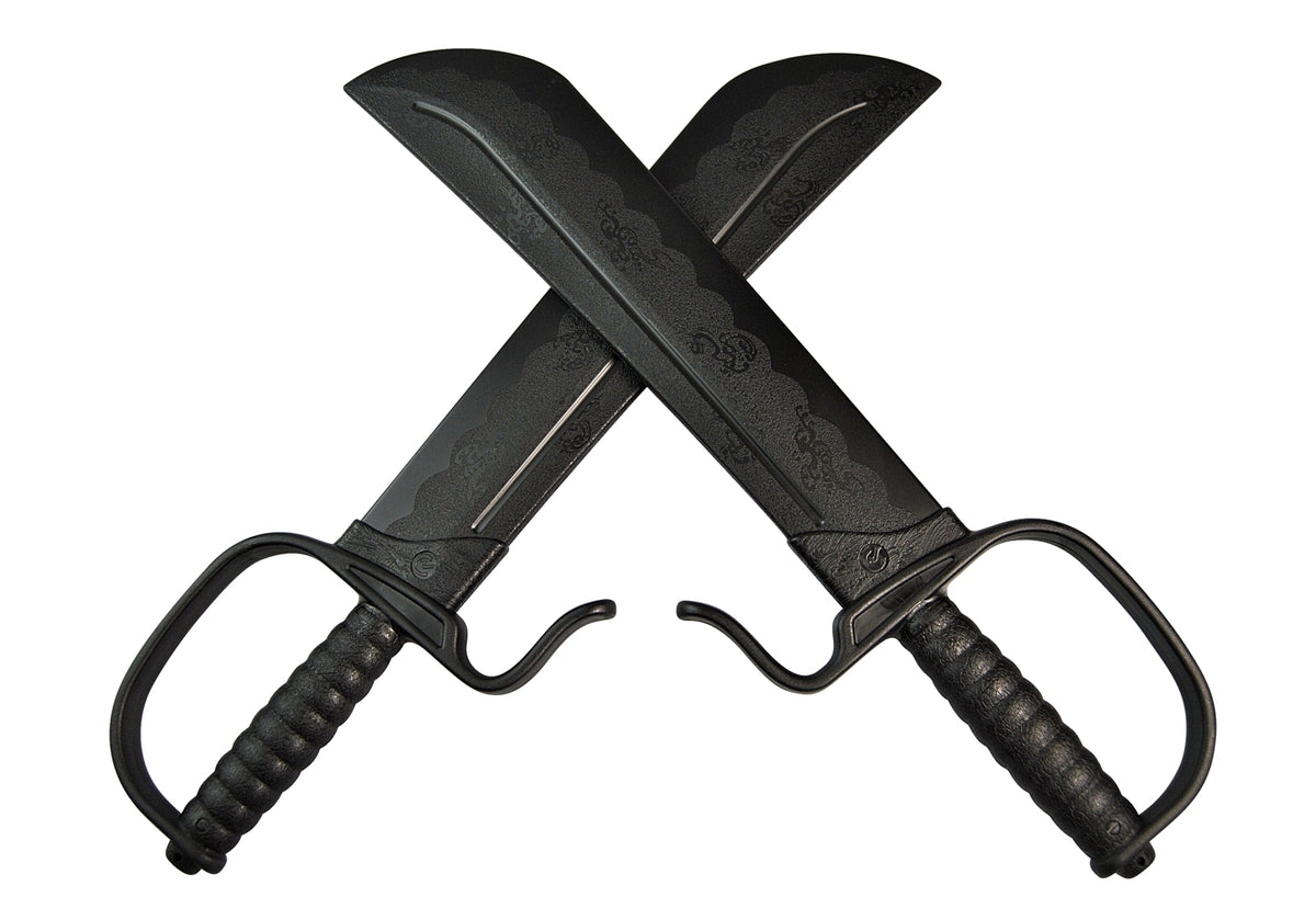 Wing Tsun Trainingsmesser Paar Kunststoff 45cm schwarz - Kung Fu, Wing Tsun