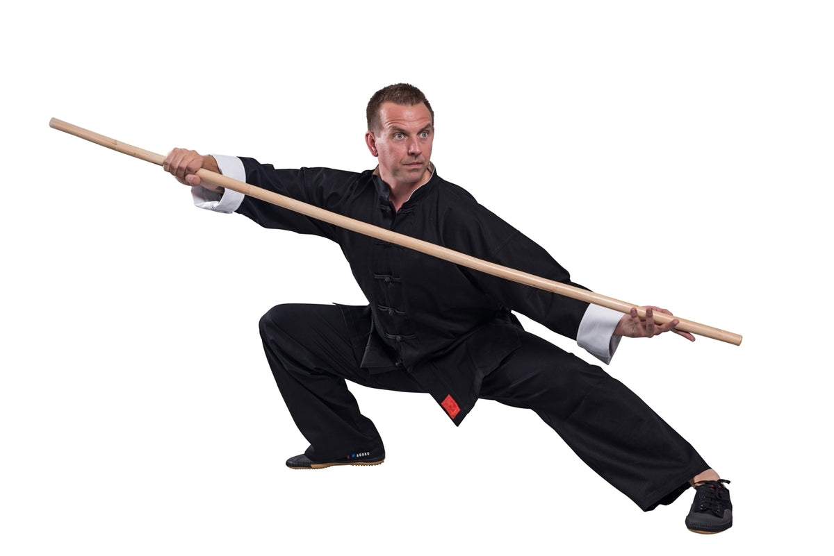 Kung Fu Anzug Shaolin II Black - schwarz Baumwolle