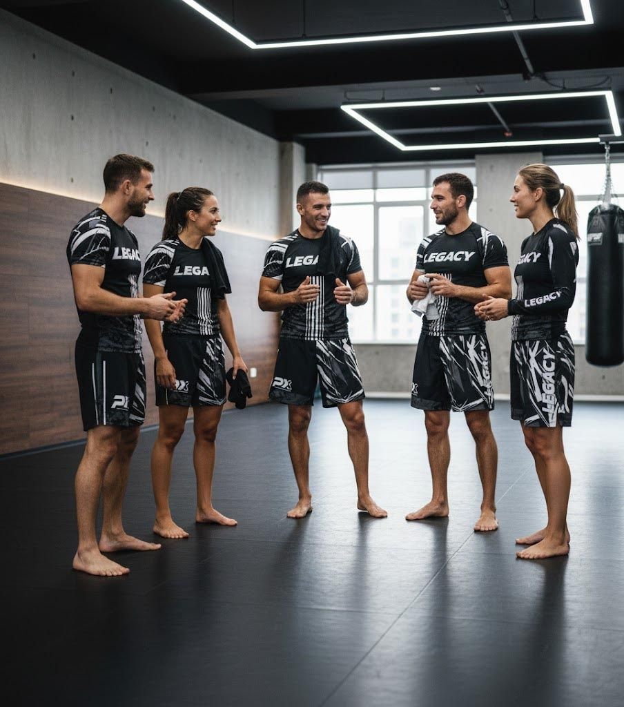 LEGACY X Rashguard langarm schwarz-grau