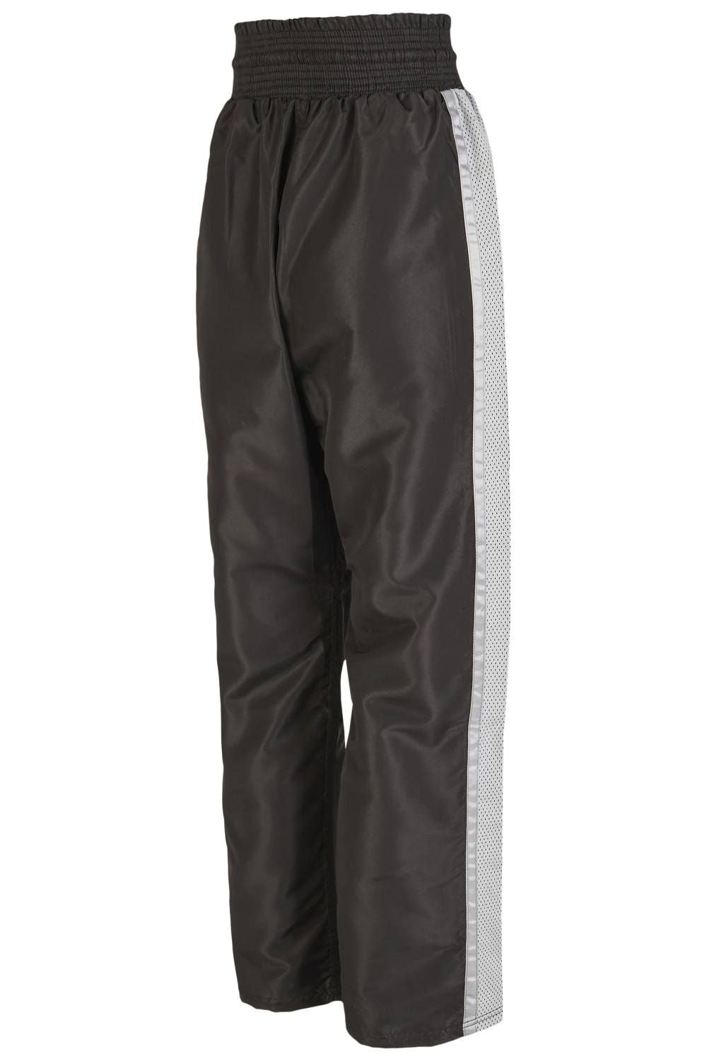 PX Kickboxhose "Dynamic", schwarz-grau Mesh - elastischer Bund mit Kordelzug