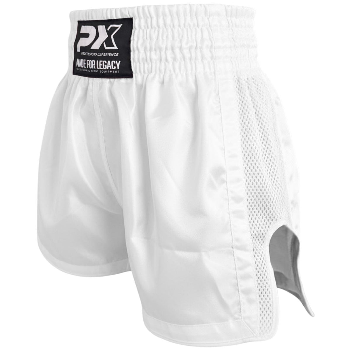 Muay Thai Shorts LEGACY weiß mit Mesh