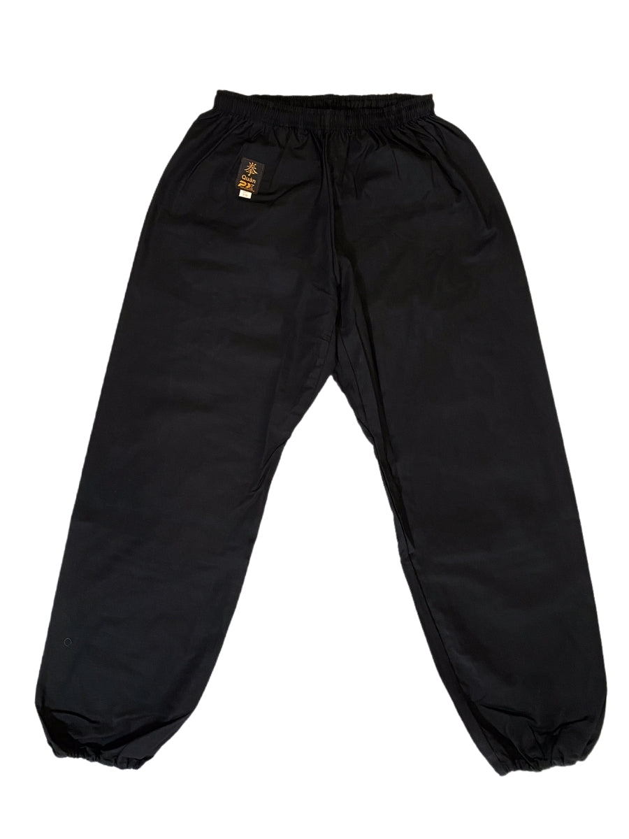 Kung Fu Hose QUAN, schwarz - Baumwolle-Leinen