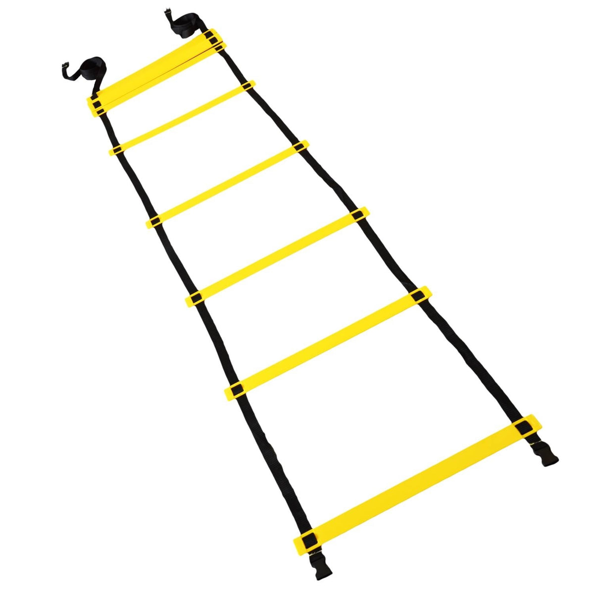 Agility Leiter 5 Meter, 10 Stufen rot-gelb - aus Kunststoff, Koordinationstraining