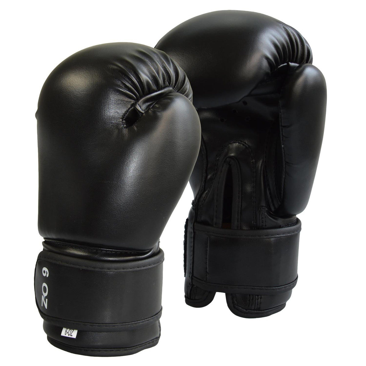 Junior Boxhandschuhe Kunstleder schwarz - für Kindertraining - 6 oz