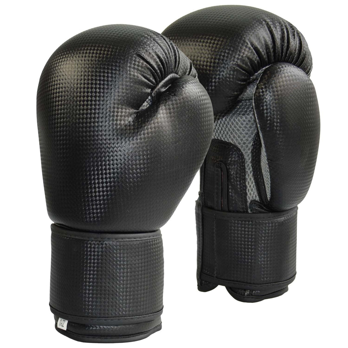 Boxhandschuhe CARBON Optic schwarz-grau mit Mesh - 8 bis 12 oz