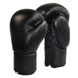 Boxhandschuhe PROFI schwarz - Echtleder - mit Klettverschluss - 8 bis 16 oz