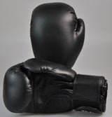 Boxhandschuhe PROFI schwarz - Echtleder - mit Klettverschluss - 8 bis 16 oz