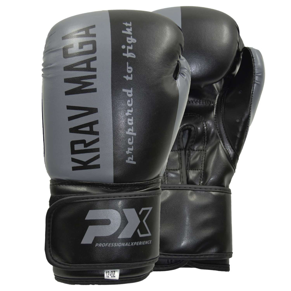 Boxhandschuhe Krav Maga schwarz-grau - Kunstleder - 8 bis 16 oz
