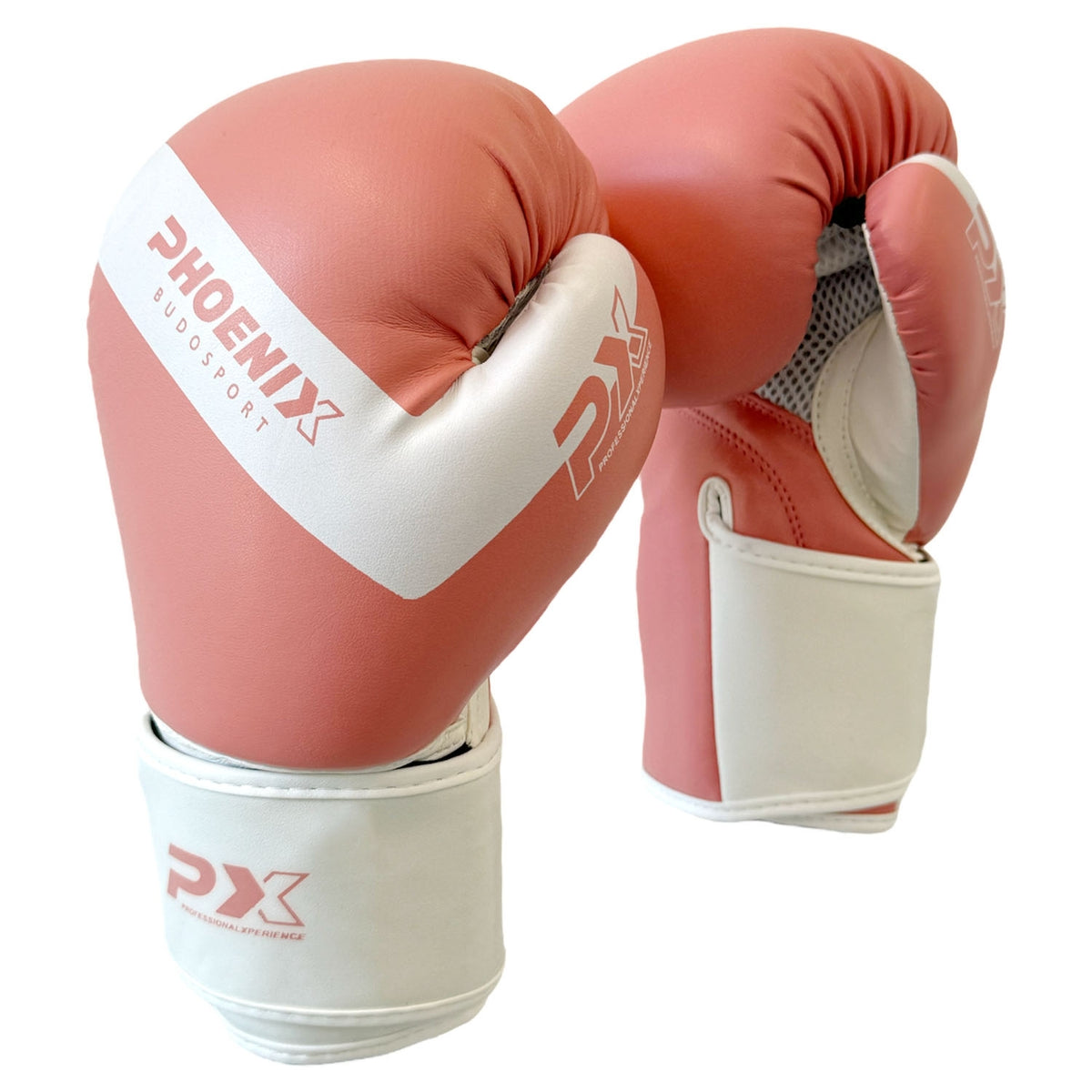 Kinder Boxhandschuhe pink-weiß - Kunstleder - mit Klettverschluss - 2 bis 8 oz