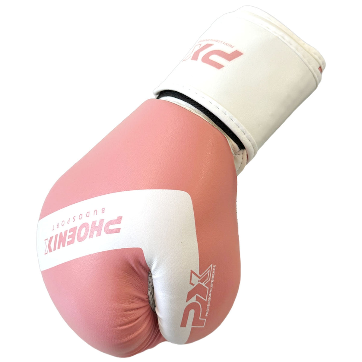 Kinder Boxhandschuhe pink-weiß - Kunstleder - mit Klettverschluss - 2 bis 8 oz
