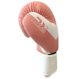 Kinder Boxhandschuhe pink-weiß - Kunstleder - mit Klettverschluss - 2 bis 8 oz
