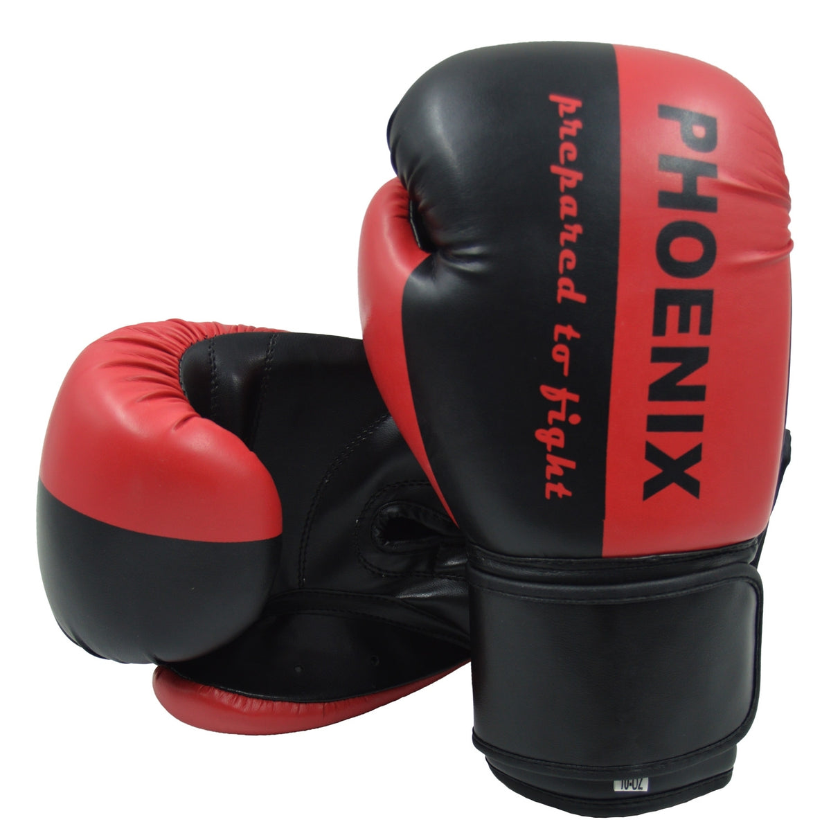 Boxhandschuhe Prepared to Fight schwarz-rot - Kunstleder - 2 bis 16 oz