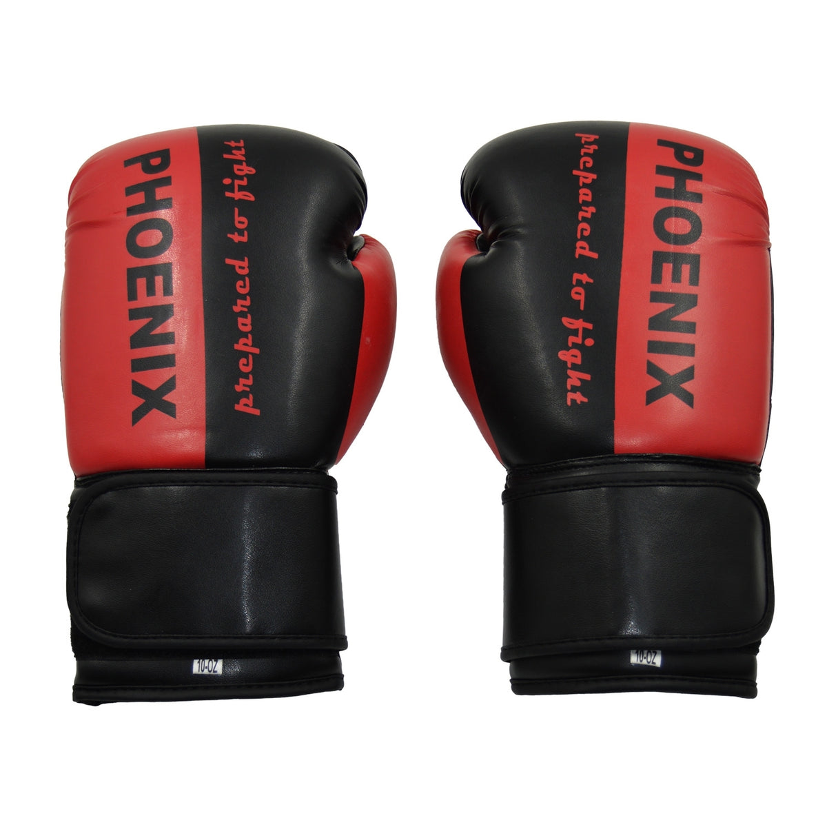Boxhandschuhe Prepared to Fight schwarz-rot - Kunstleder - 2 bis 16 oz