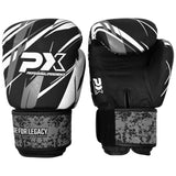 Boxhandschuhe LEGACY X schwarz-grau - Kunstleder - mit Klettverschluss - 8 bis 16 oz