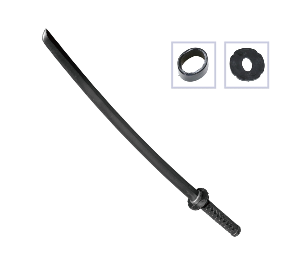 Bokken schwarz TPR 100 cm - aus Kunststoff inkl. Tsuba