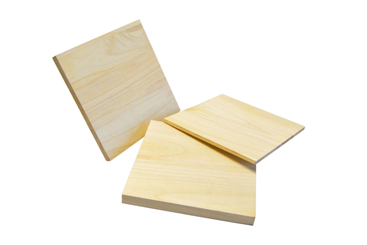 10er Pack Einweg-Bruchtestbretter - 300 x 300 x 30 mm - aus Leimholz - Stärke 30 mm