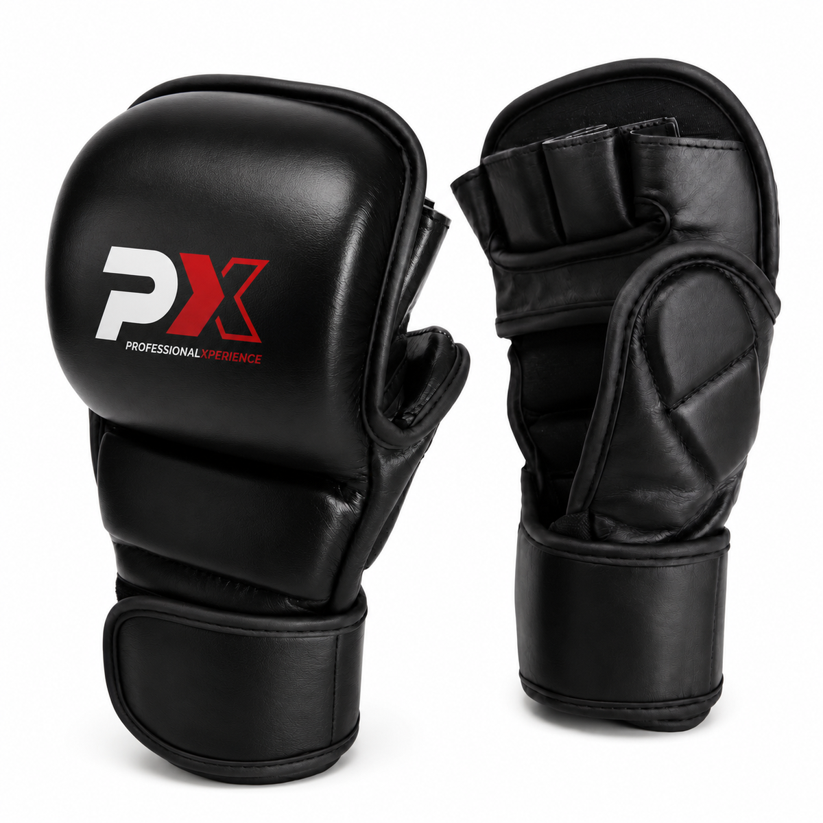 MMA Faustschützer schwarz - aus Echtleder - Ju Jutsu Handschutz