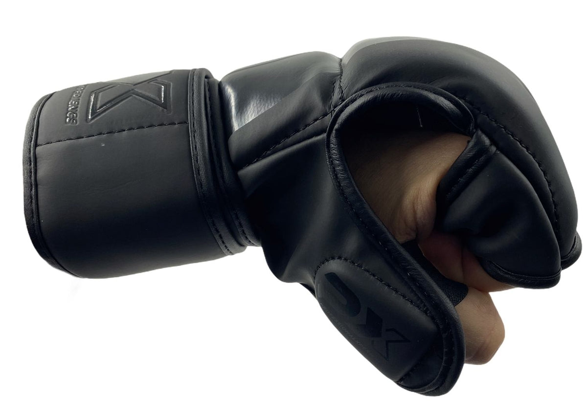 ProTech X-tra Handschutz, schwarz-schwarz PU, MMA Grappling