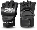 MMA Faustschützer ProShock schwarz - aus Echtleder - Grappling Handschutz