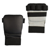 Faustschützer flach Hand-Mitt schwarz - aus Echtleder - Karate, Ju Jutsu, Wing Tsun