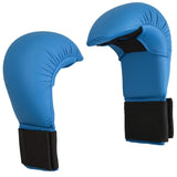 Karate Faustschützer blau - aus Kunstleder - Wettkampfhandschutz