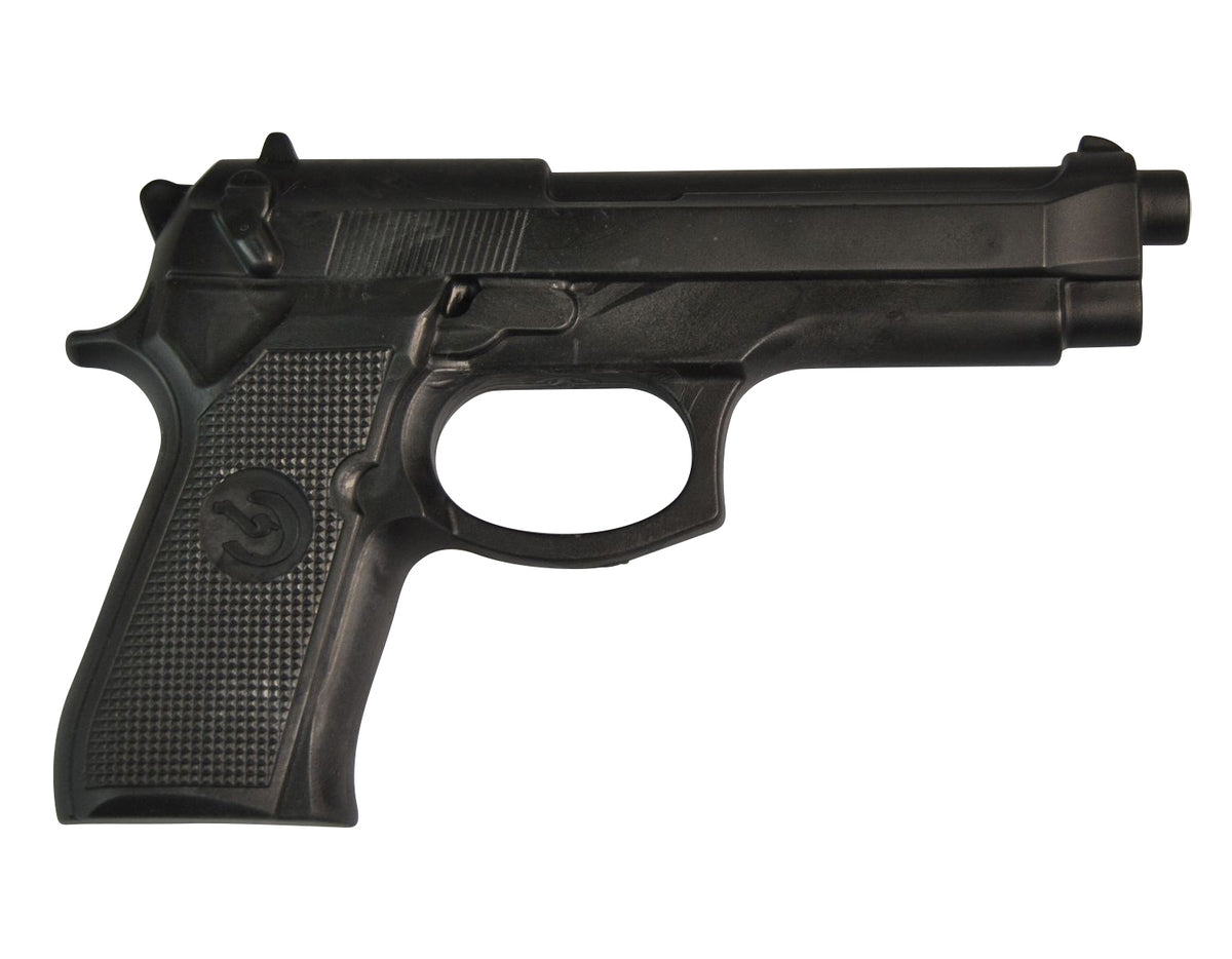 Gummipistole 22 cm, schwarz detailgetreu - SV Waffenabwehr Training
