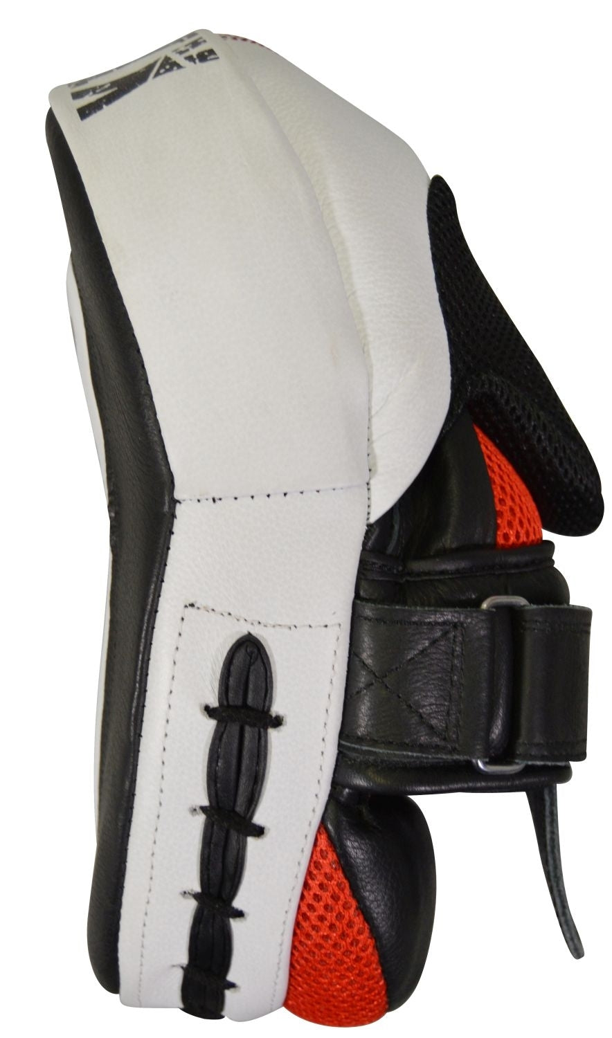 Handpratze Professional GEL Leder schwarz-weiß-rot (Paar)