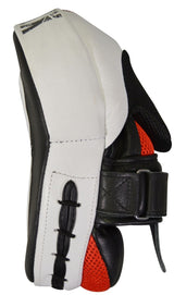 Handpratze Professional GEL Leder schwarz-weiß-rot (Paar)