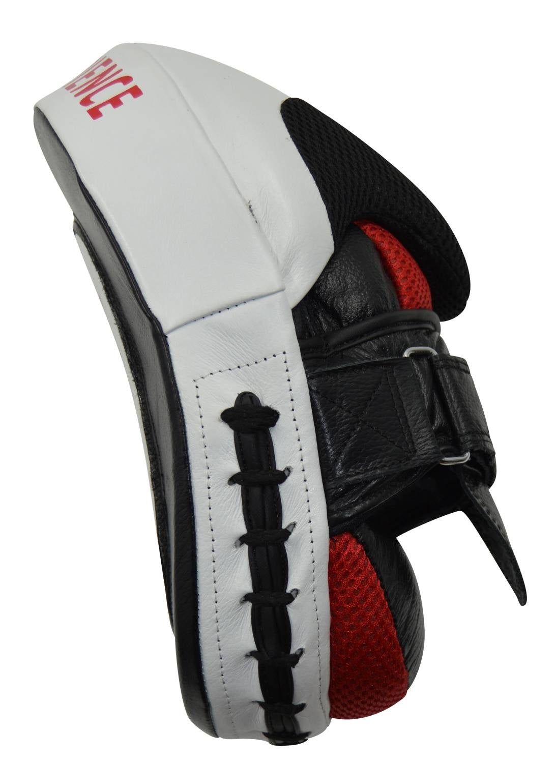 Handpratze Professional GEL Leder schwarz-weiß-rot (Paar)