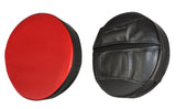 Handpratze Rund 25 cm - einstellbare Griffe - Kunstleder rot-schwarz