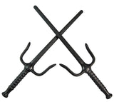 Kunststoff-Sai ca 49.5 cm schwarz paarweise Trainingswaffe aus Kunststoff