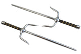 Paar Sai-Gabeln verchromt ca 48.5 cm robuste Ausführung – Trainingswaffe Kobudo