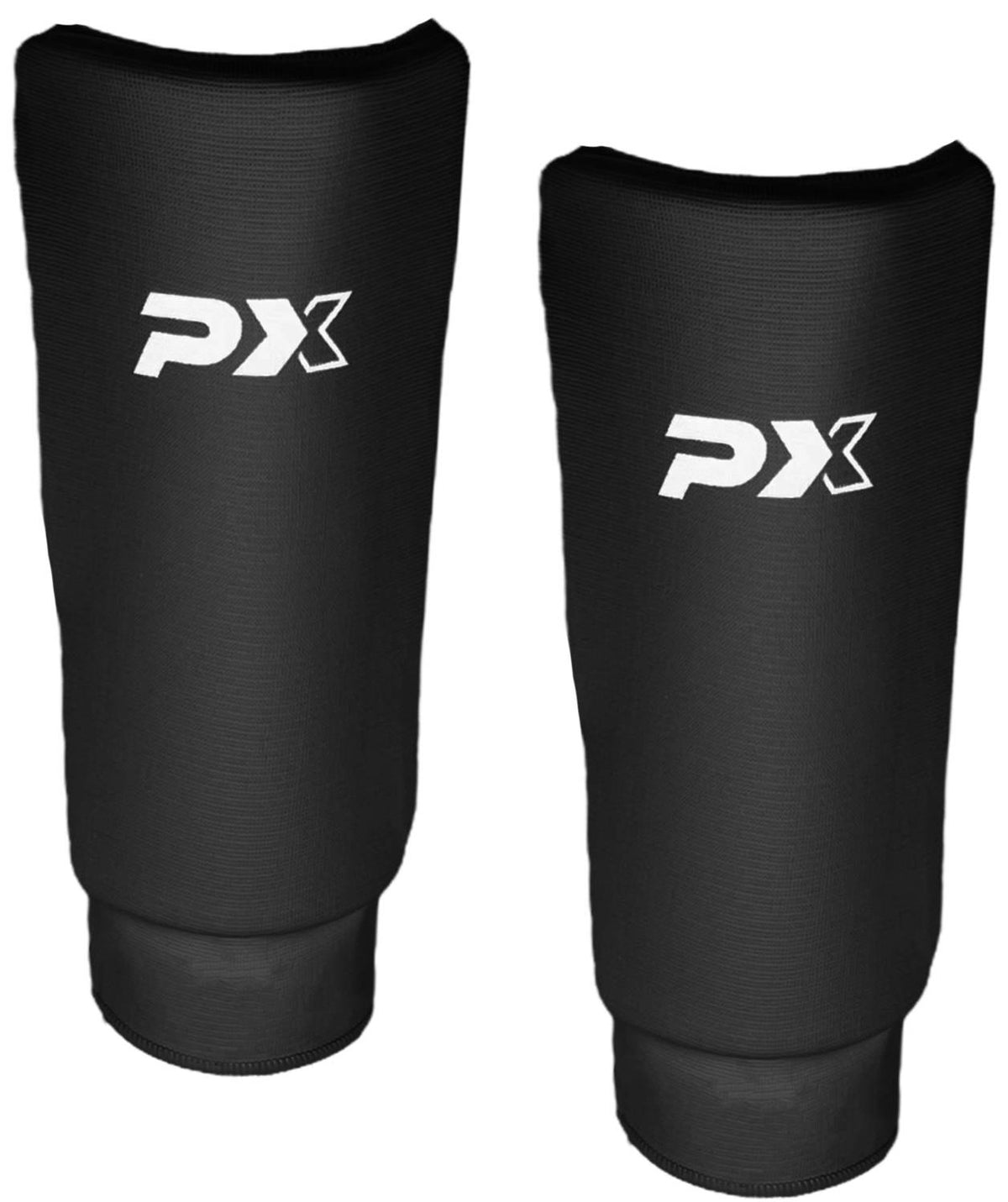 PX Schienbeinschoner COMFORT schwarz - Stretch Stoff - ergonomische Passform