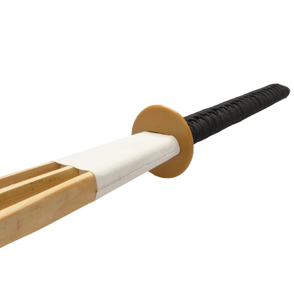 Samurai Katana Shinai-Stil 118 cm - Bambus Klinge, schwarzer Griff