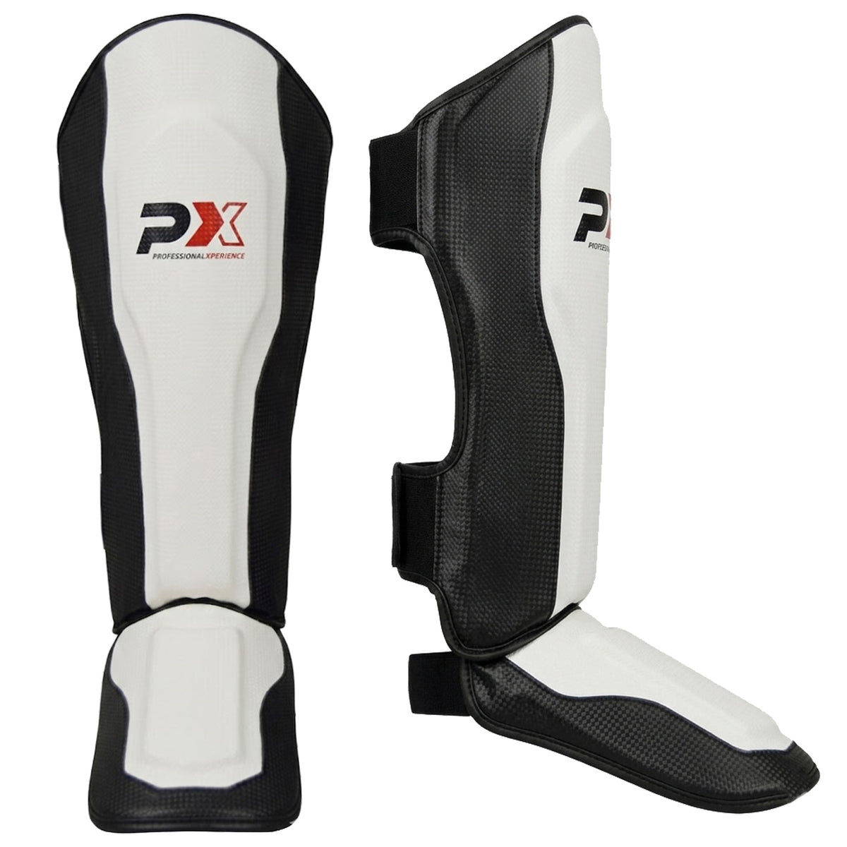 PX Schienbein-Spannschutz FIGHT PRO Kunstleder ergonomische Passform – mit Klettverschluss