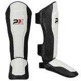 PX Schienbein-Spannschutz FIGHT PRO Kunstleder schwarz-weiß