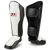 PX Schienbein-Spannschutz FIGHT PRO Kunstleder schwarz-weiß
