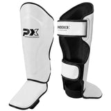 PX Schienbein-Spannschutz FIGHT PRO Kunstleder ergonomische Passform – mit Klettverschluss