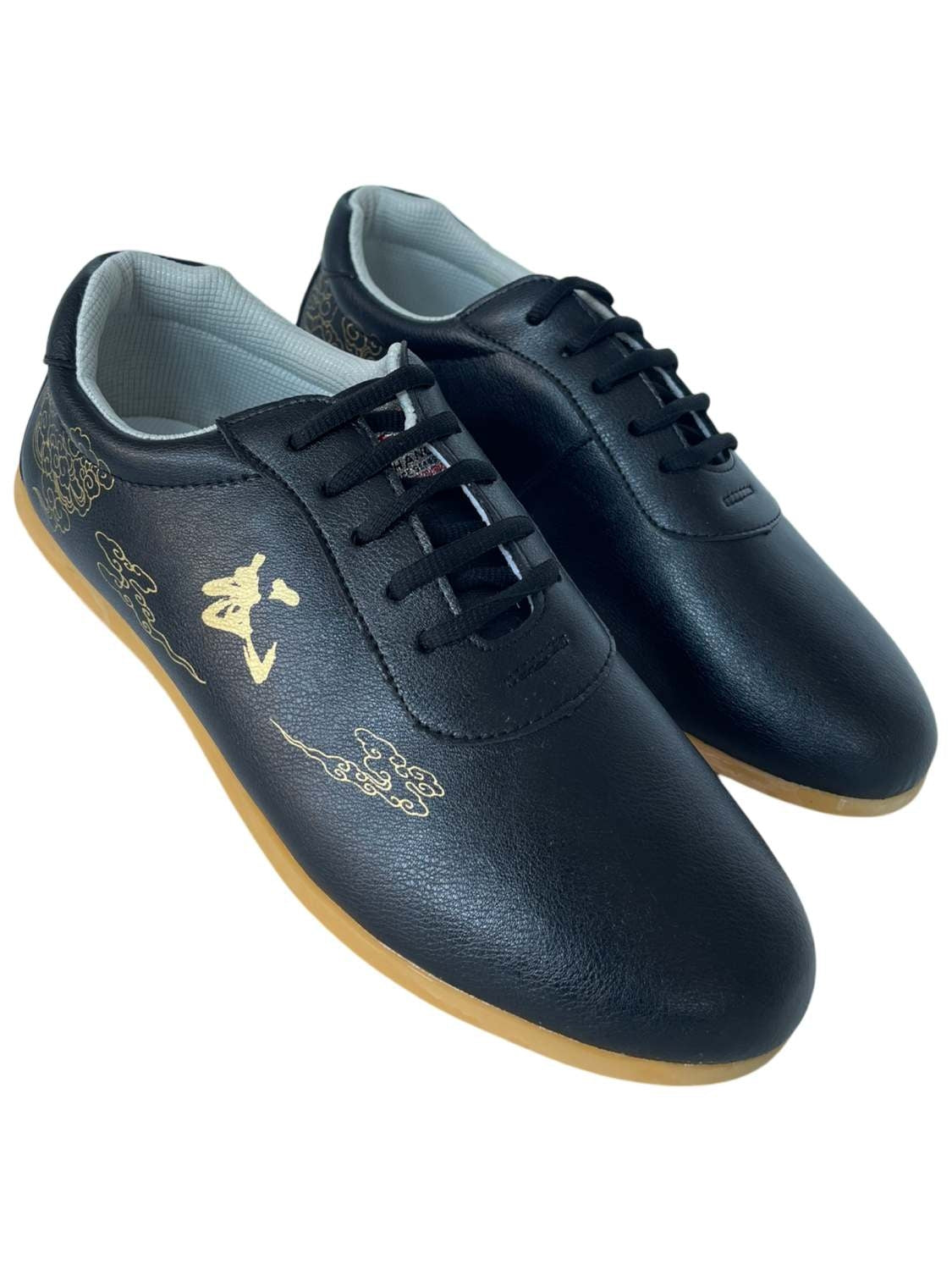 Kampfsportschuhe WU CHINESE Leder schwarz - Leder - mit Kunststoffsohle