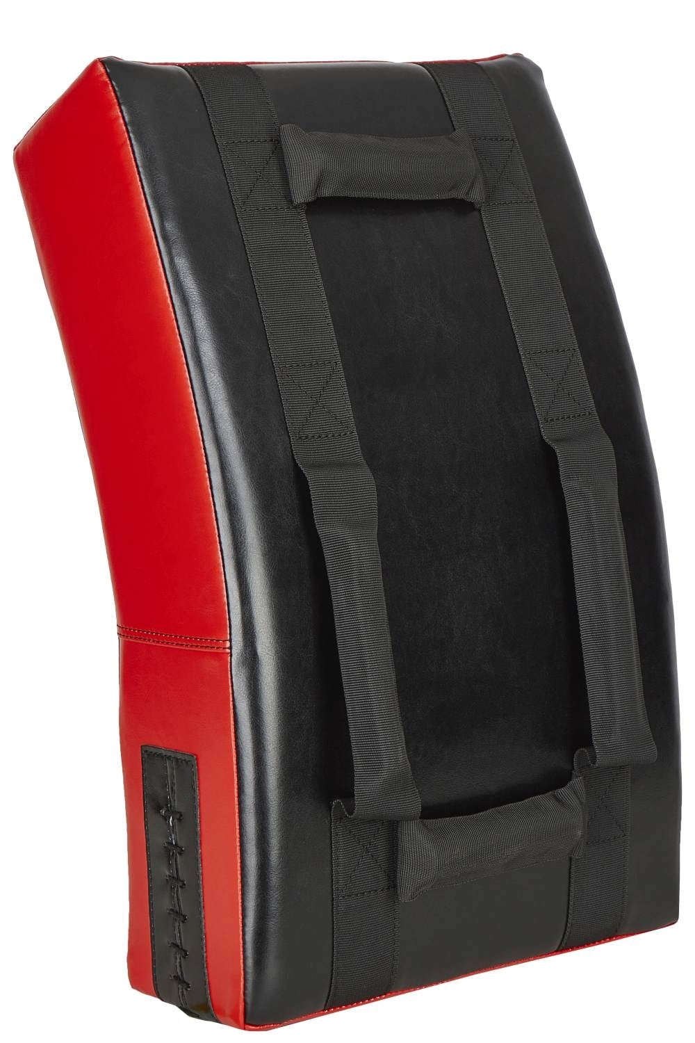 PX Schlagpolster Strike Gekrümmt - Mit 4 Griffen - 60 x 35 x 15 cm - Kunstleder rot-schwarz