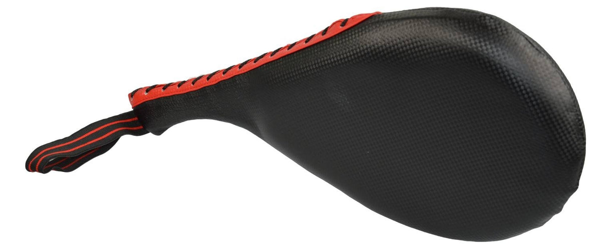 Taekwondo Single-Mitt schwarz - aus Kunstleder - 42 x 18 cm mit Schlaufe