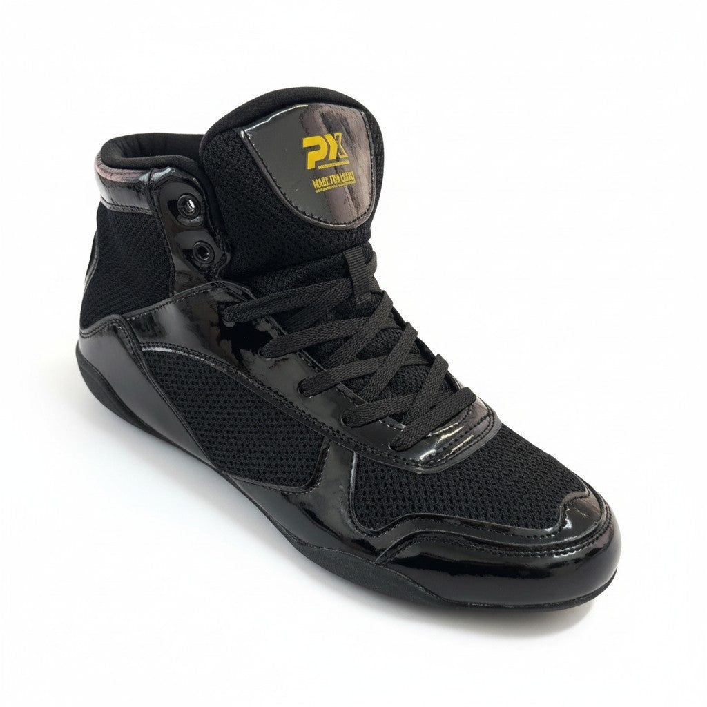 LEGACY Boxschuhe schwarz - Kunstleder-Mesh - mit profilierter Gummisohle