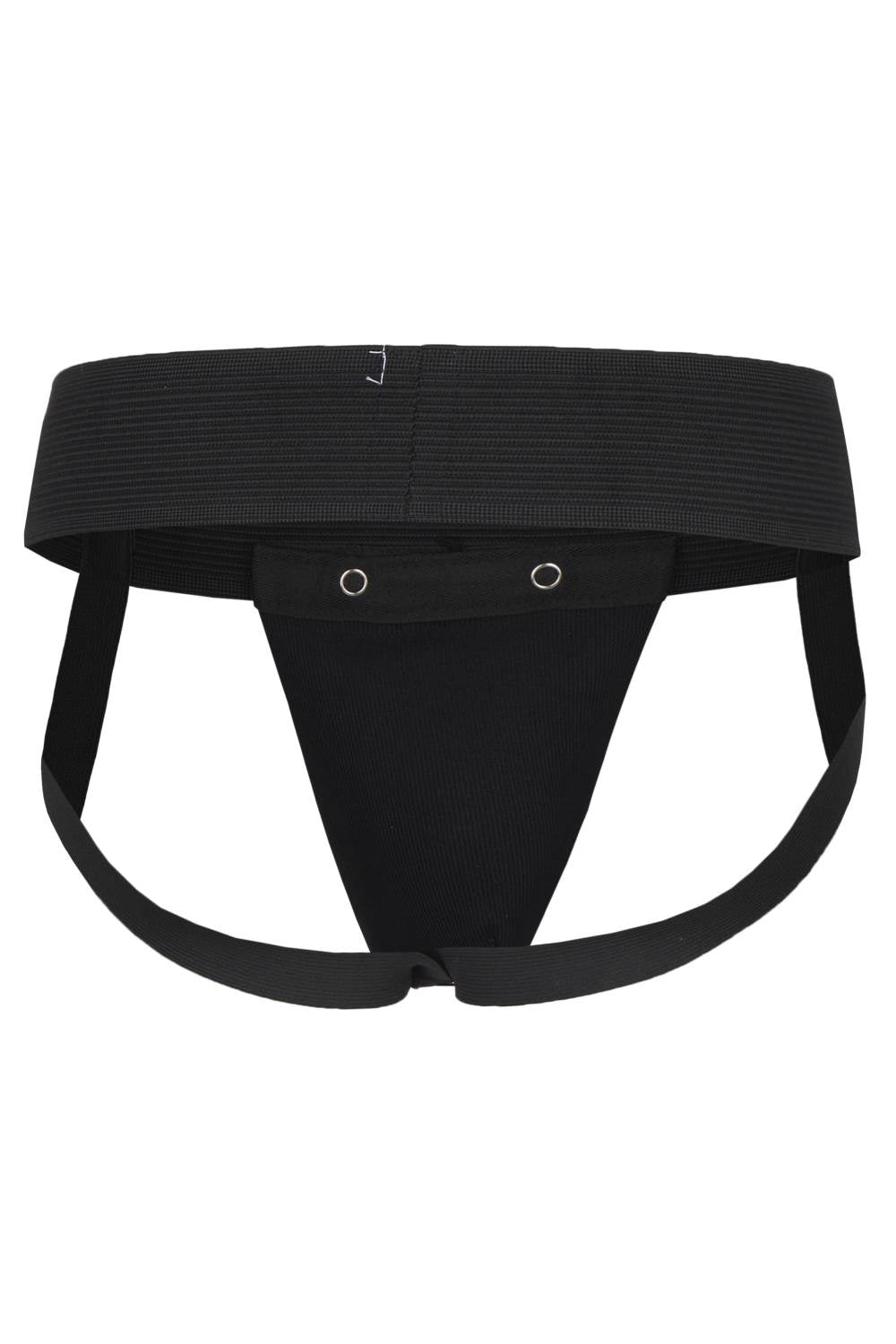 Herren Tiefschutz schwarz - Aus Stoff mit Pantalbecher