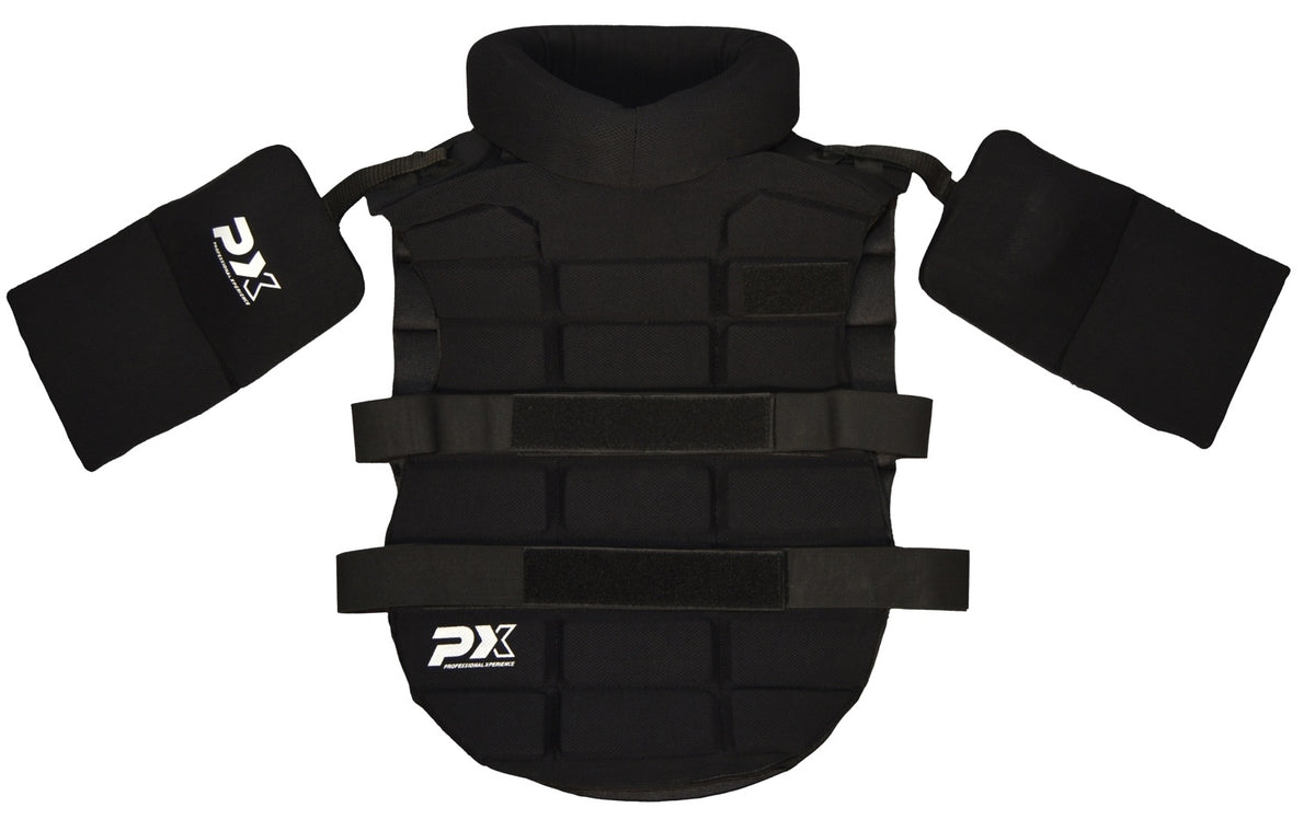 Trainingsweste für Stockkampf schwarz - aus Vinyl - Kobudo, Selbstverteidigung